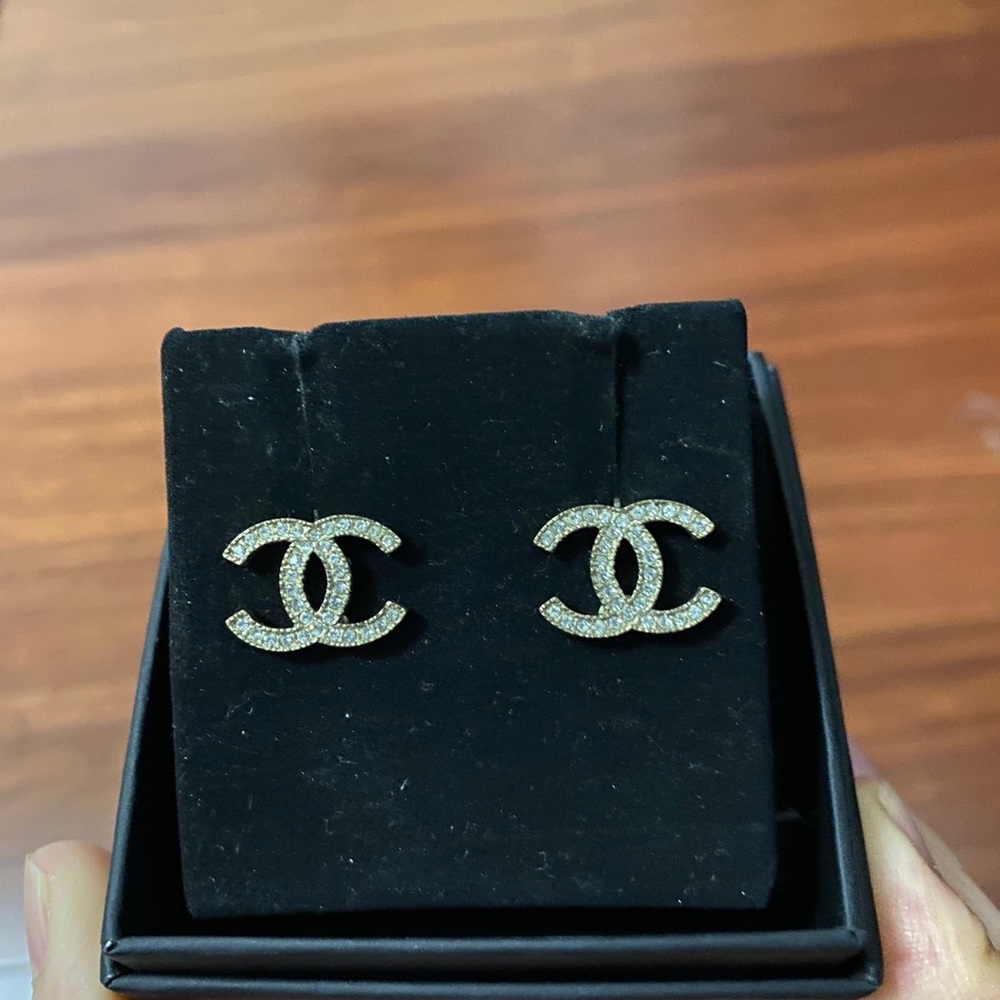 CHANEL - CC Stud Earrings